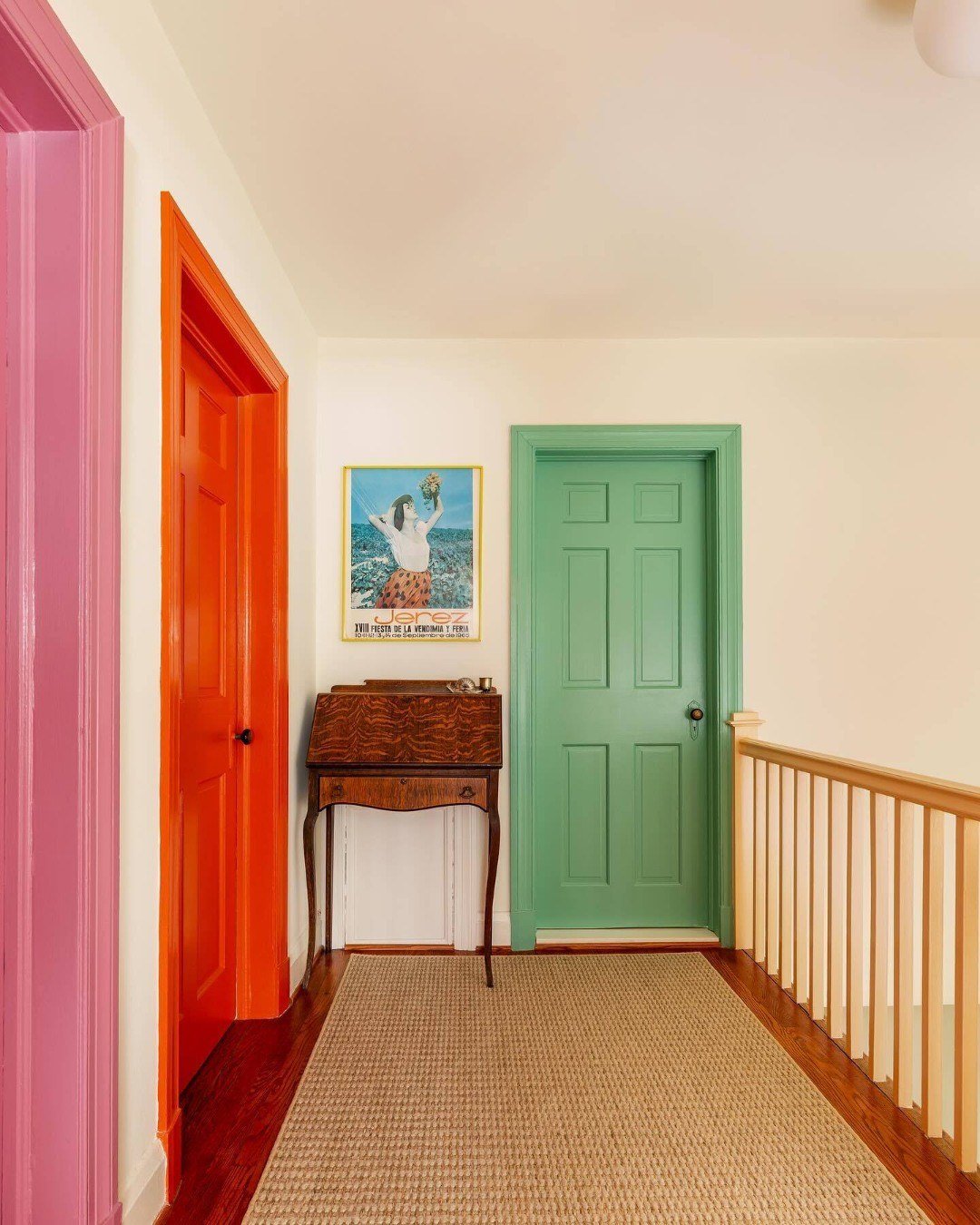 Colourful woodwork One of our favourite ways to bring an unexpected pop of colour and joy t 2