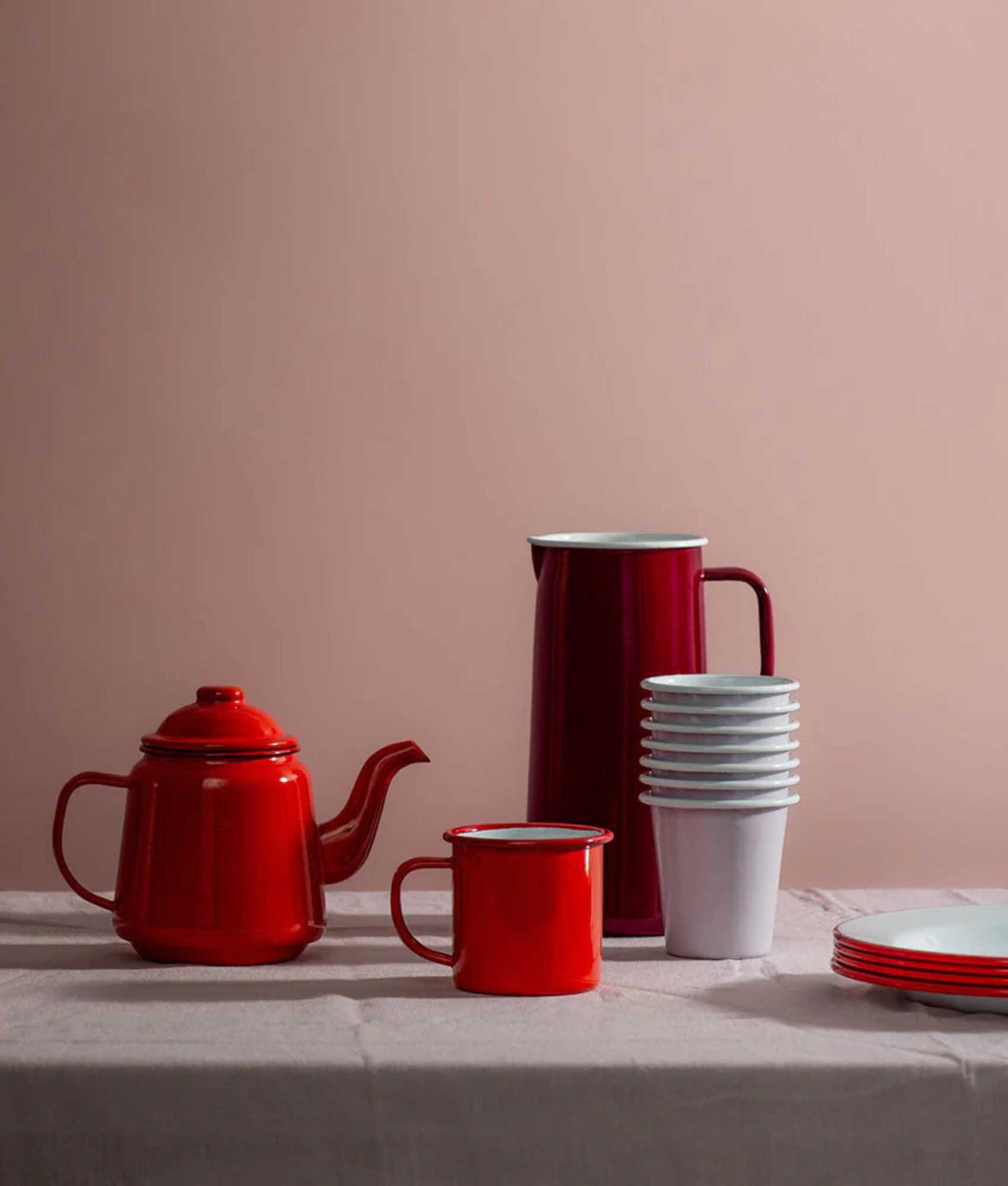 Red falcon enamelware